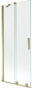 Mexen Velar parawan nawannowy 2-skrzydłowy rozsuwany 85 x 150 cm, transparent, złoty - 896-085-000-01-50