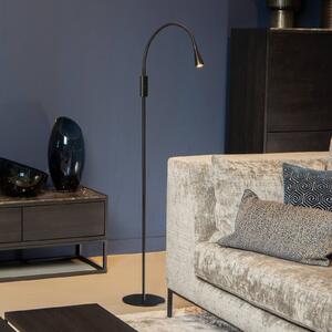 Lucide Lampa stojąca LED Zozy, czarna, 3-StepDim, wysokość 145 cm, elastyczne ramię