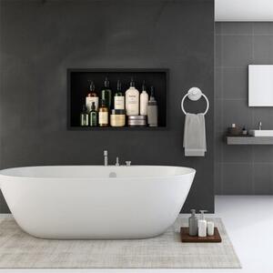 Półka łazienkowa wnękowa HYDROSAN IGA-BL-45X30X10 Czarny mat 45x30x10 cm