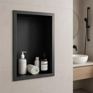 Półka łazienkowa wnękowa HYDROSAN IGA-BL-45X30X10 Czarny mat 45x30x10 cm