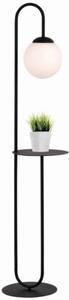 Lampa stojąca podłogowa ze stolikiem Emibig 1xE14 10W BARI czarna 1235/LP1
