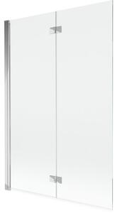Mexen Mist parawan nawannowy 2-skrzydłowy lewy 120 x 150 cm, transparent, chrom - 8A9-120-002-01-00-L