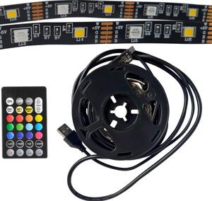 Taśma LED RGBW TV 2x1m z pilotem, funkcja muzyczna, USB 5V 321336 Polux