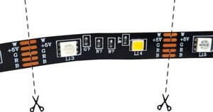 Taśma LED RGBW TV 2x1m z pilotem, funkcja muzyczna, USB 5V 321336 Polux