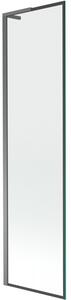 Mexen Next L parawan nawannowy 1-skrzydłowy 50 x 150 cm, czarna ramka, gun metal - 895-050-000-03-70-95