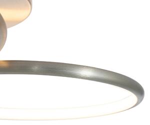 Stalowa lampa sufitowa z 2-punktowym ściemnianiem LED w 3 stopniach - Joaniqa Oswietlenie wewnetrzne
