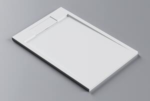 Brodzik prysznicowy prostokątny PB3084 z odlewu mineralnego – biały mat – 120×80×3,5 cm