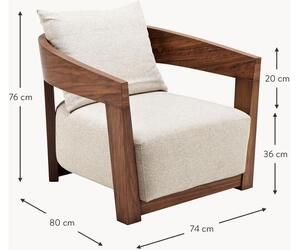 Ręcznie wykonany fotel z drewna Rubautelli