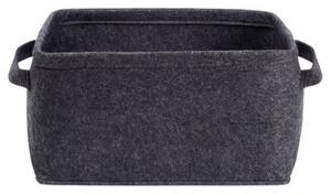 Koszyk do przechowywania filcowy składany czarny 36x27x20 cm