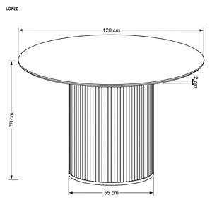 EMWOmeble LOPEZ stół okrągły, dąb naturalny (2p=1szt)