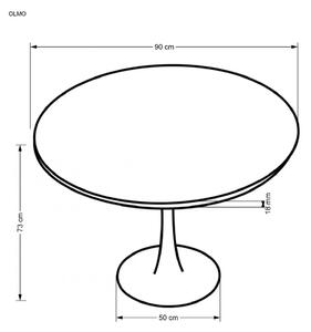 EMWOmeble OLMO stół okrągły, orzech / czarny (3p=1szt)