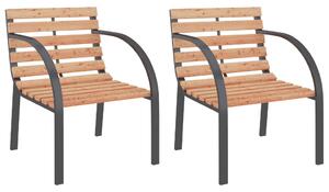 Krzesła ogrodowe, 2 szt., drewno