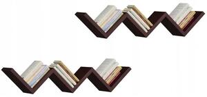 Wiszące półki na książki w kolorze wenge N1-W46