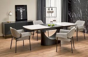 Duży rozkładany stół z blatem imitującym marmur - Medox