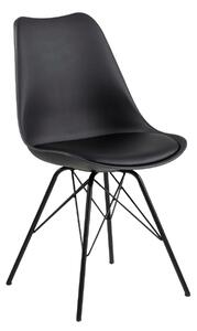 Czarne krzesło metalowe - Lindi
