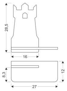 Kinkiet TOWER niebieski LED 1x4W 200lm wym:28,5x27x12cm IP20 Candellux