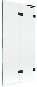 Mexen Lunar L parawan nawannowy 2-skrzydłowy prawy 90 x 150 cm, transparent, czarny - 897L-090-100-70-00-P