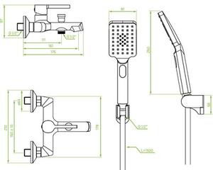 Bateria wannowa natynkowa LAVEO Alita BVA 011D Chrom
