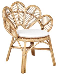 Zestaw balkonowy naturalny 2 krzesła stolik kawowy rattanowy Florentine II/Randazzo Beliani