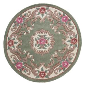 Zielony wełniany dywan Flair Rugs Aubusson, ⌀ 120 cm