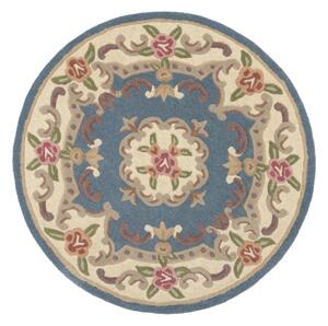 Niebieski wełniany dywan Flair Rugs Aubusson, ⌀ 120 cm