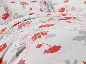 Pościel bawełniana ROUGE biało-czerwona Rozmiar pościeli: 70 x 90 cm | 140 x 200 cm