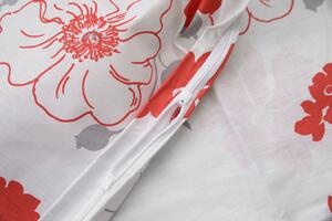 Pościel bawełniana ROUGE biało-czerwona Rozmiar pościeli: 70 x 90 cm | 140 x 200 cm
