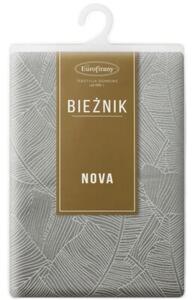Bieżnik EUROFIRANY Isla 40 x 140 cm Srebrno-biały