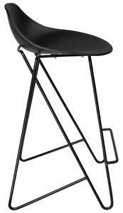 MebleMWM Krzesło barowe PERSY czarne 66 - polipropylen, metal
