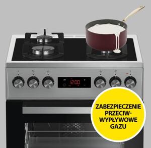 Kuchnia BEKO FSMT55330DXDS Pieczenie 3D Rożen Grill Termoobieg Czyszczenie parą