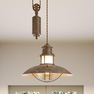Lampa Wisząca Lindby, Louisanne, ściemnialny, brąz rdzawy, przedpokój, metal, morski