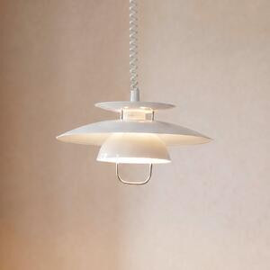 Lampa Wisząca Lindby, Nadija, ściemnialny, biały, kuchnia, metal, skandynawski
