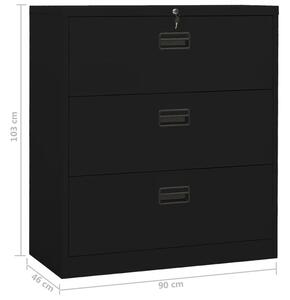 Czarny kontenerek na klucz z szufladami - Grafo 4X