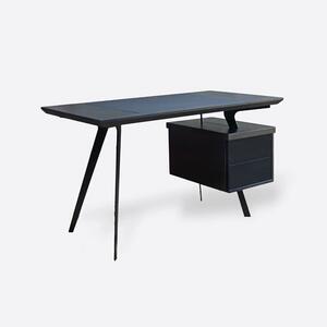 Designerskie biurko dębowe na metalowych nogach do biura VITA
