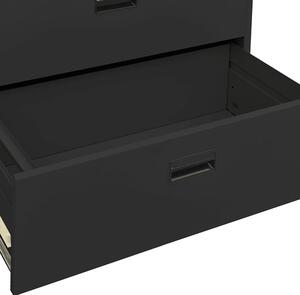 Antracytowa szafka biurowa z kluczem - Plaza 4X
