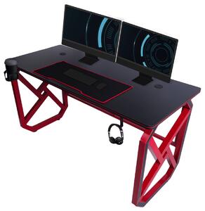 Biurko dla graczy komputerowych Frag czerwone