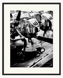 Oprawiony druk cyfrowy Coffee Machine Making Fresh Coffee