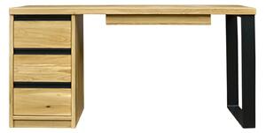 Biurko dębowe z szufladami z litego drewna do gabinetu CAMERON