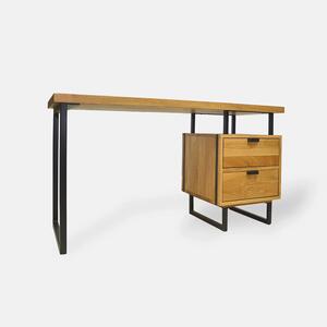 Industrialne biurko z drewna dębowego do gabinetu kancelarii HUGON