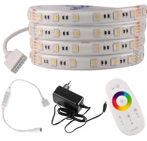 Zestaw taśma LED 24V 5m RGB+4000K IP65 pilot, zasilacz, sterownik 319302 Polux