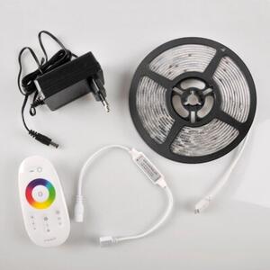 Zestaw taśma LED 24V 5m RGB+4000K IP65 pilot, zasilacz, sterownik 319302 Polux