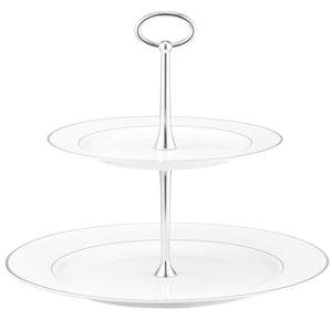 Patera AMBITION Aura 99339 2 poziomy Biało-srebrny