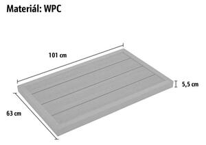 STILISTA Podstawa pod prysznic solarny WPC, 101 x 63 cm