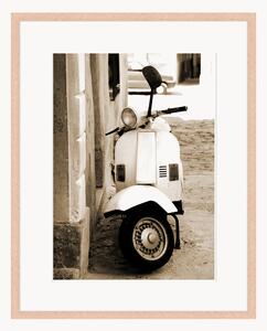 Oprawiony druk cyfrowy Retro Scooter