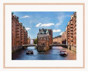 Oprawiony druk cyfrowy Hamburg Landmark Wasserschloss