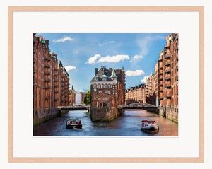 Oprawiony druk cyfrowy Hamburg Landmark Wasserschloss
