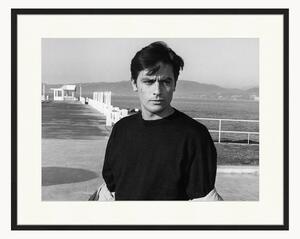 Oprawiony druk cyfrowy Alain Delon In Any Number Can Win