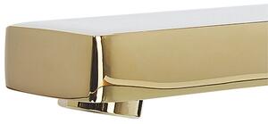 Nowoczesna bateria łazienkowa umywalkowa kran mosiądz wysoki połysk złota Irupu Beliani