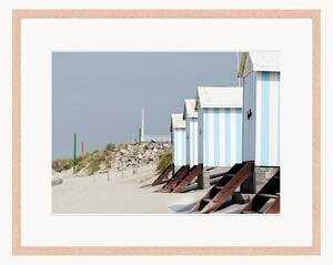 Oprawiony druk cyfrowy Beach Huts At Hardelot
