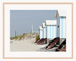 Oprawiony druk cyfrowy Beach Huts At Hardelot